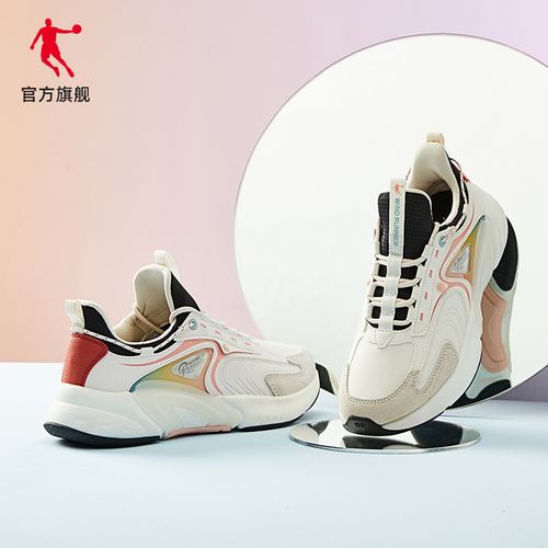 乔丹运动鞋女鞋跑步鞋2021冬季新款轻便减震软底皮面防水女士跑鞋