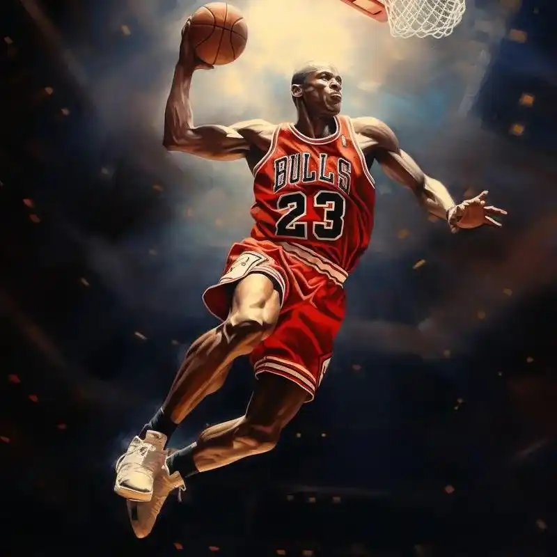 帅爆扣篮#扣篮 #乔丹 #midjourney #篮球 - 抖音