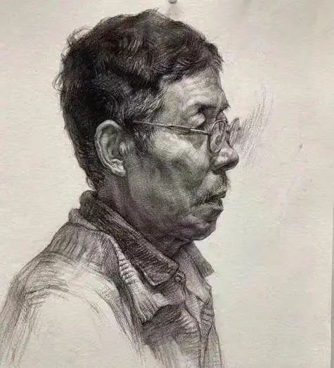 青年老年人素描头像绘画教程 老年人头像素描简单临摹