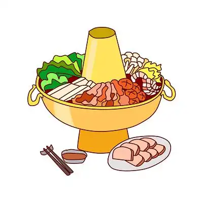 卡通手绘原创火锅