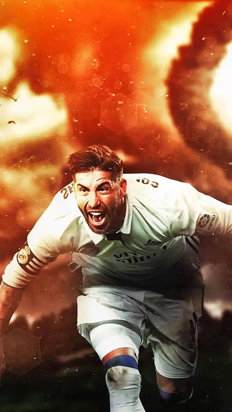 足球明星拉莫斯壁纸.免费取图方法:抖音主页搜索"华升取图"小 - 抖音