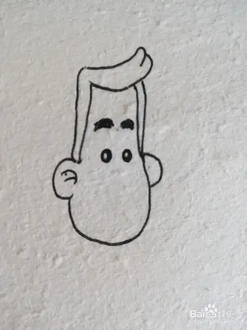 简笔画小平头爸爸