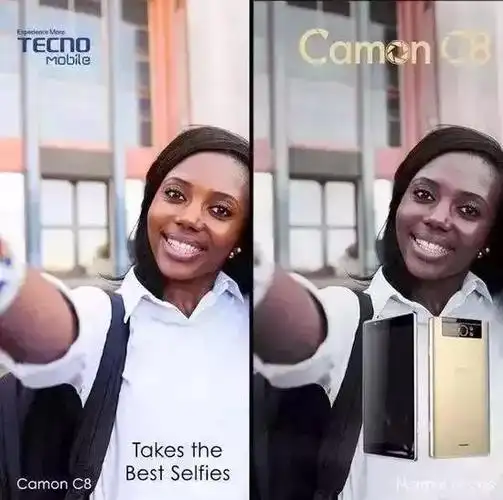 左图为传音手机的拍照效果,右图为普通手机