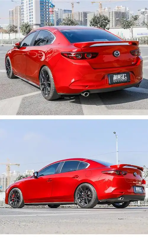 改装尾翼2020款次世代免打孔跑车翼非飞机翼20款昂克赛拉尾翼珠光白