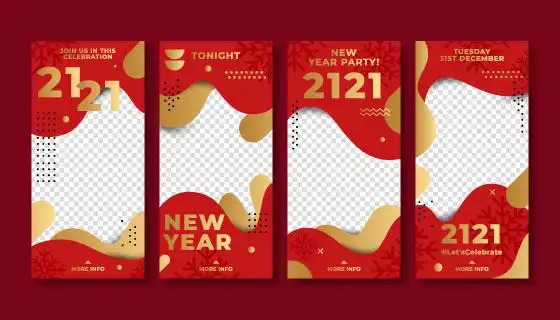 黑金色设计2021新年封面矢量素材aieps