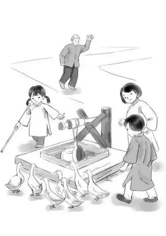 呼兰河传中的小女孩简笔画