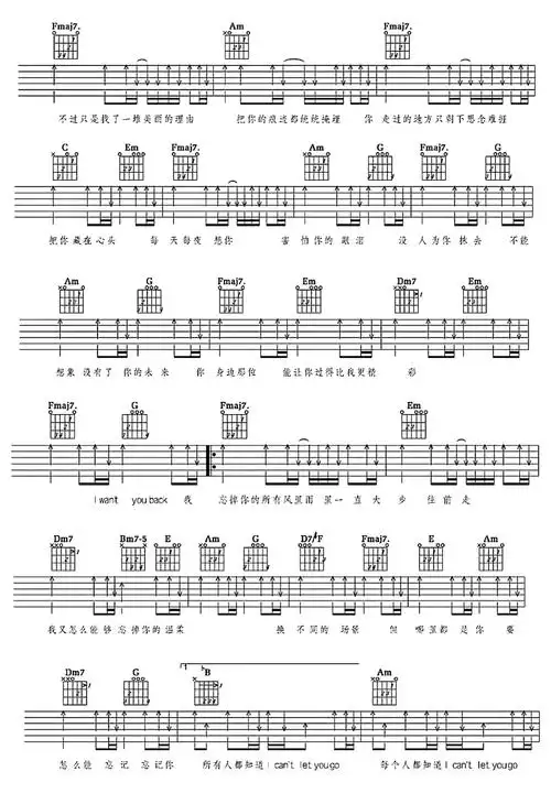 《哪里都是你》吉他谱_队长_c调六线谱_吉他演示/教学视频1