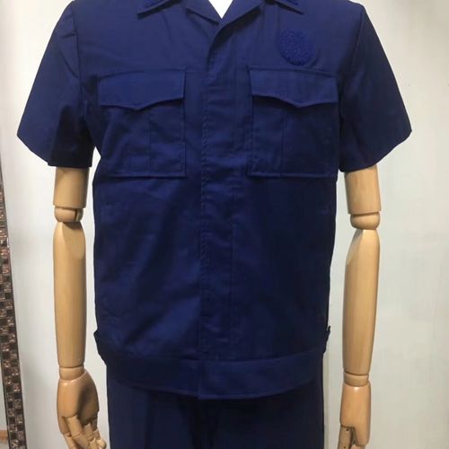 际华特训消防火焰蓝春秋备勤服套男女专职消防员作训服短袖备勤服夏季
