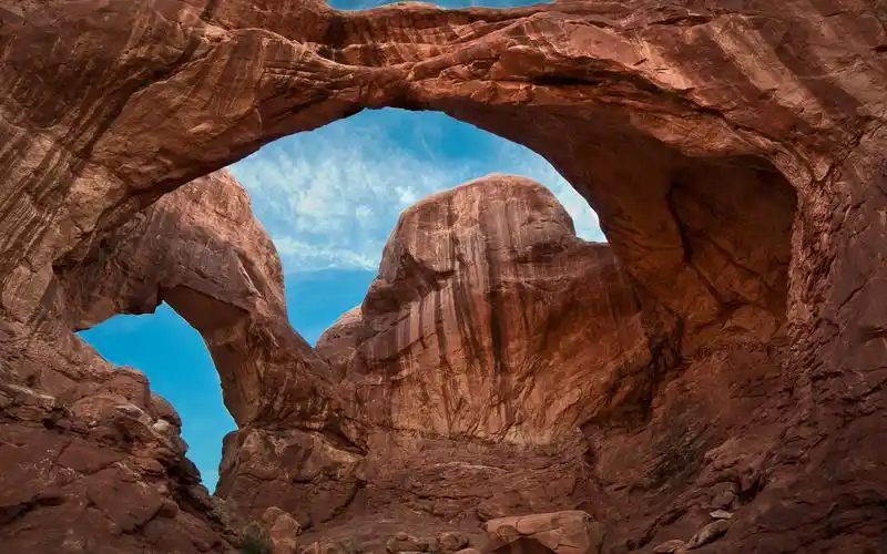 岩石,山,拱,蓝蓝的天空 壁纸