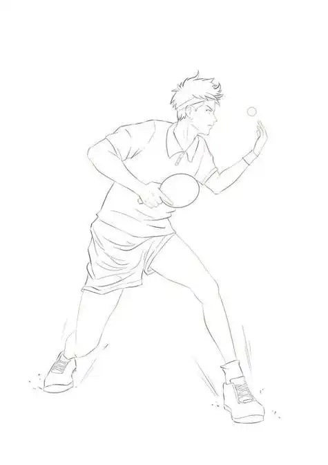 乒乓球简笔画 乒乓球简笔画图片