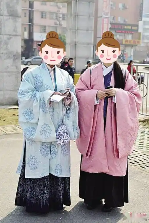 图/淘宝)而用汉服襦裙 汉服褙子(男装称"衣裳 鹤氅")的穿法,实际上的