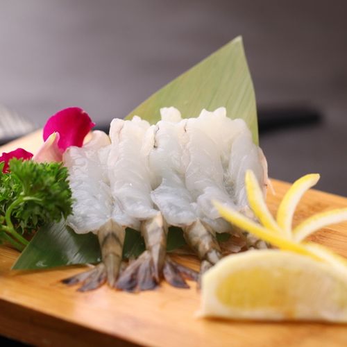 虎虾寿司料理刺身熟冻蝴蝶生猛海虾活虾现剥虾类制品