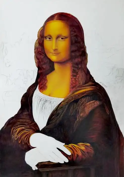 纯彩铅《蒙娜丽莎的微笑》