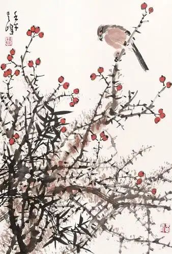 孙其峰花鸟 镜心 纸本设色