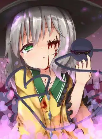 二次元 一只手握玫瑰流血的图 谁有