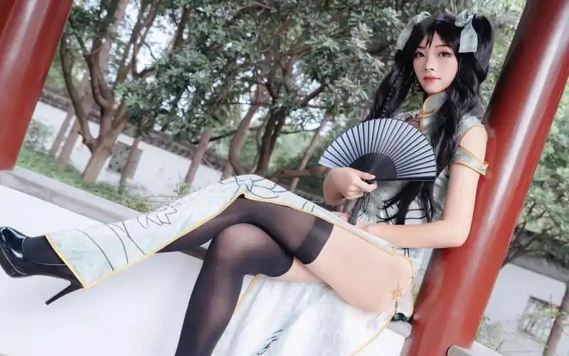 子冉咏春79孙尚香旗袍cos蝴蝶效应