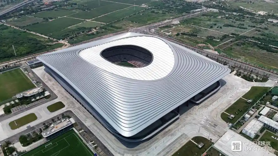 西安国际足球中心竣工在即,一睹最新实景图