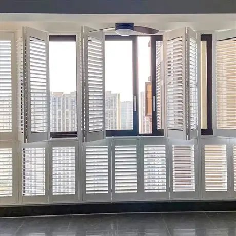 阳台推拉窗厂家俄罗斯椴木北欧风百叶窗广东深圳佛山广州实木