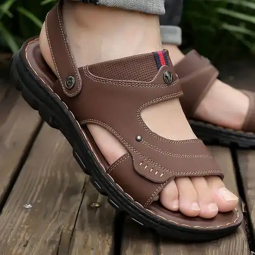 男士凉鞋男沙滩鞋防滑防水耐磨外穿拖鞋男凉鞋男款两用凉拖鞋男