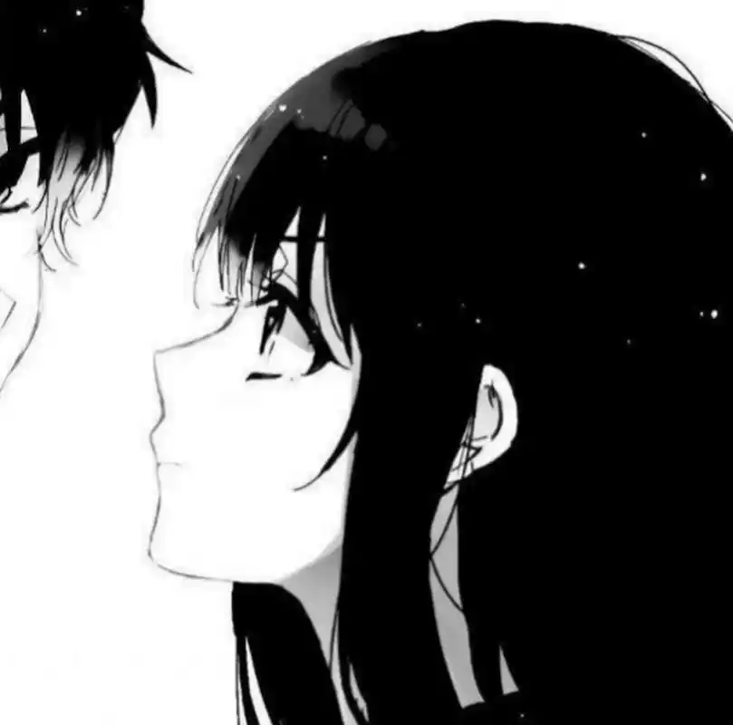 黑白动漫情侣头像