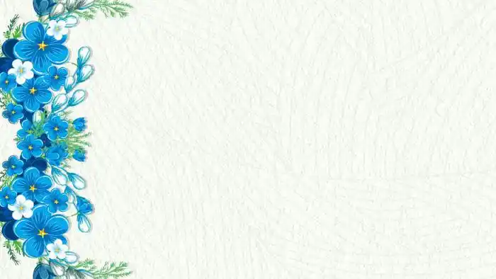 这是四张带有唯美范的,蓝色韩范花卉ppt背景图片,.pptx格式