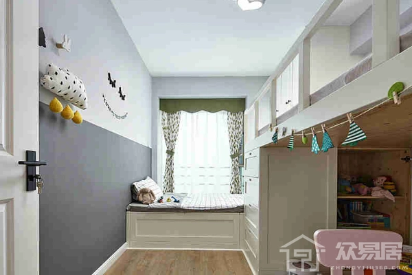 一个卧室改两间儿童房效果图 一个卧室改两间儿童房案例
