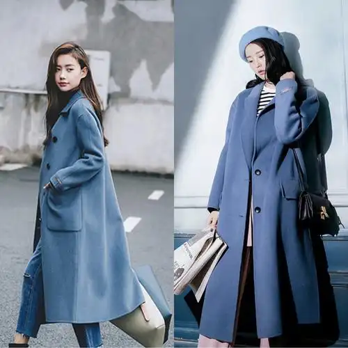 那些美的不像话的秋冬蓝色羊绒大衣