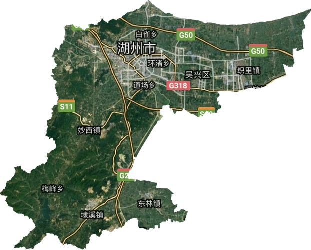 吴兴区高清卫星地图