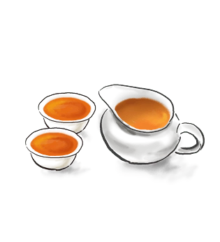 两杯茶手绘古风茶饮