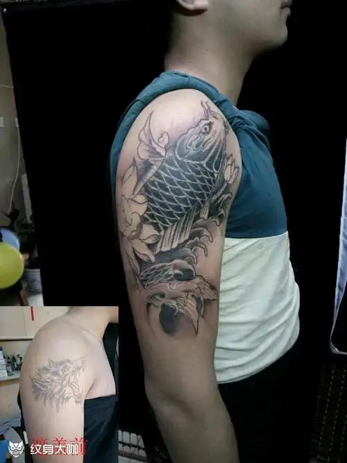 鲤鱼_纹身图案手稿图片_杜青飞的纹身作品集