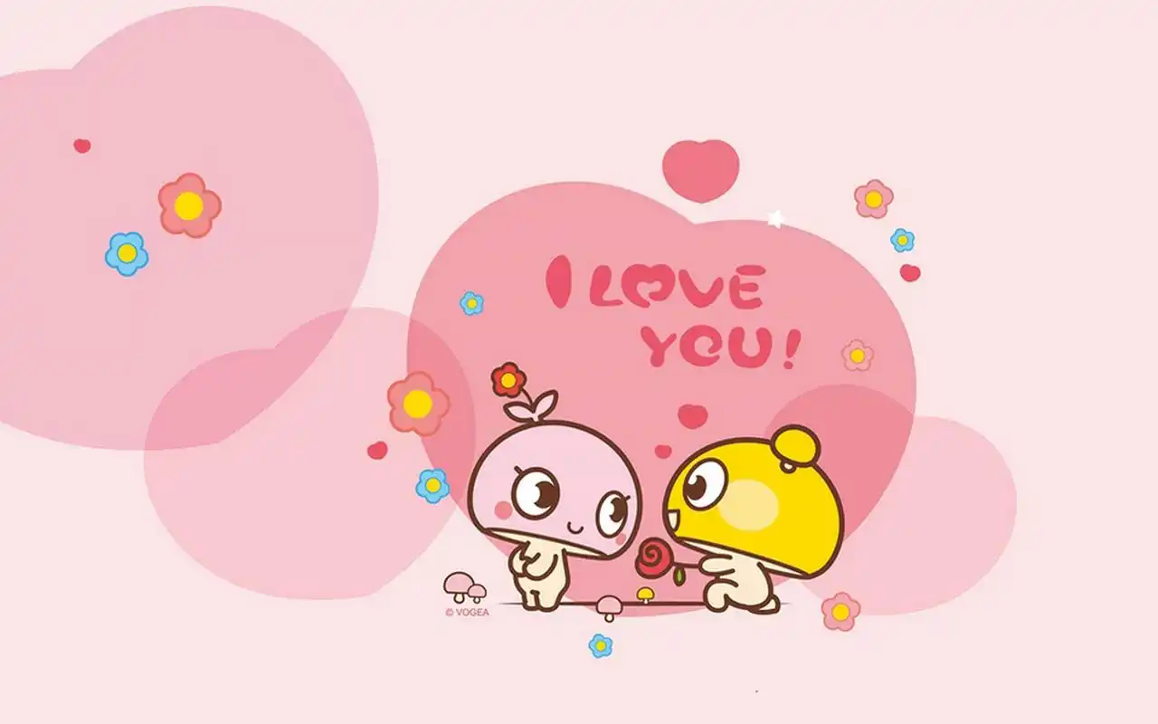 可爱卡通蘑菇点点唯美图片桌面壁纸