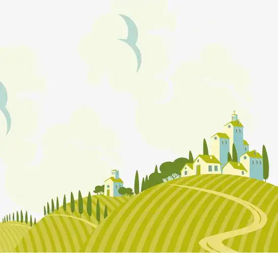 农田矢量绿色农田下载