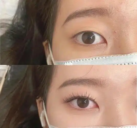 单眼皮睫毛嫁接韩系小姐姐