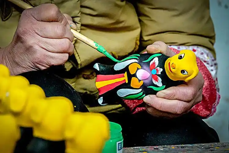 河南省鹤壁市浚县杨玘屯,非物质文化遗产泥咕咕泥塑_高清图片_全景视