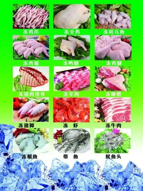 冷冻食品展板图片