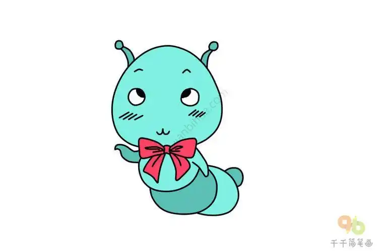 绅士的小青虫简笔画昆虫简笔画小虫子简笔画昆虫类