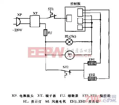 艾美特tw-ht202暖风机电路图