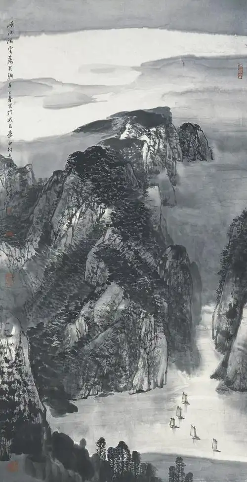 湖北省中国画学会会长施江城山水画欣赏