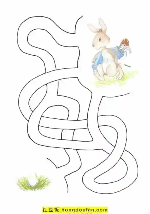 11张适合5到8岁孩子们玩的立体迷宫图纸免费下载-红豆饭小学生简笔画