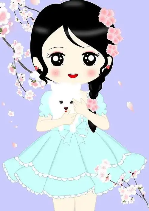 卡通女孩插画