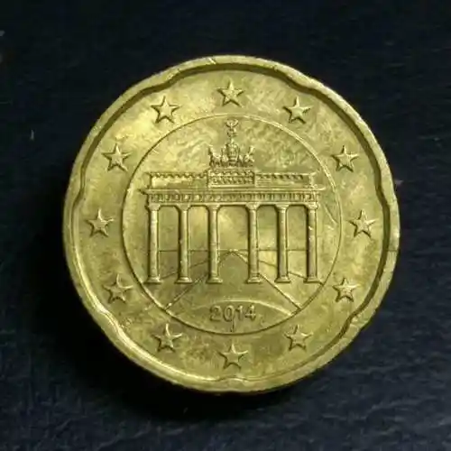 德国20欧分一枚保真假一赔十多拍合邮满30