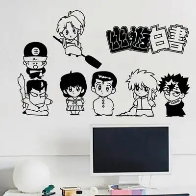 幽游白书 幽助 周边 海报 墙贴 车贴 壁纸 壁画 宿舍装饰 痛贴q版