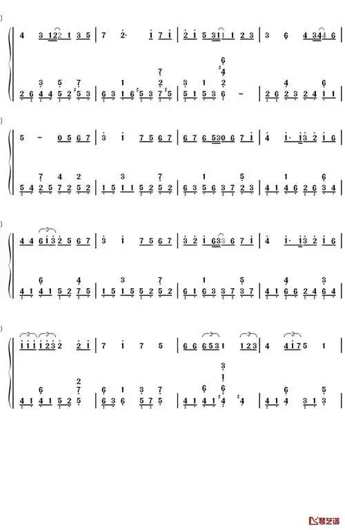 k歌之王钢琴简谱数字双手陈奕迅