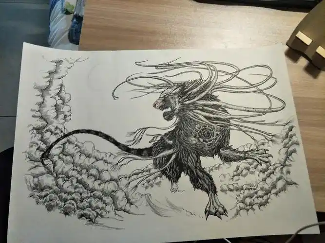 插画随笔神兽穷奇