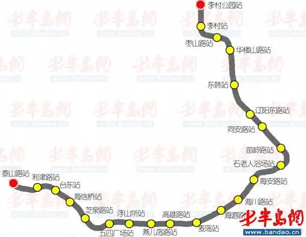 青岛地铁2号线车站名敲定计划于2017年通车