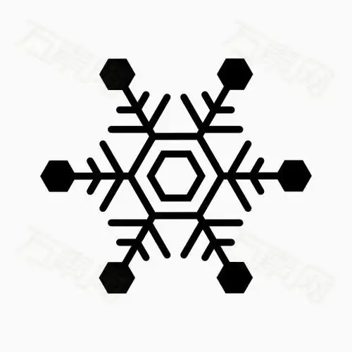 六角雪花符号图标