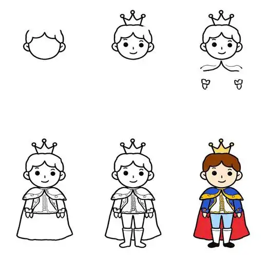 👗王子衣服简笔画👑