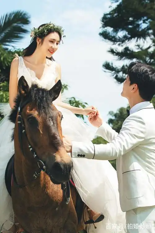 马场婚纱照骑马婚纱