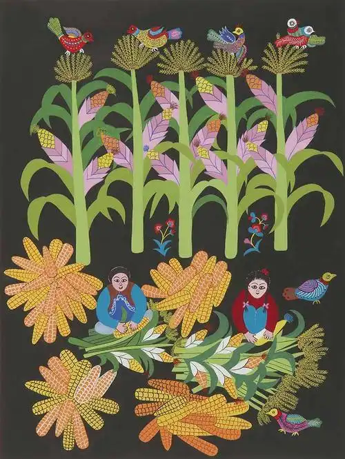 大地花开陕西省美术博物馆馆藏安塞农民画作品展45