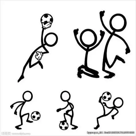 有趣的运动图标简笔画